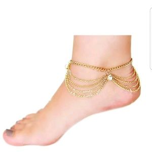 Gold Multi Layered Anklet